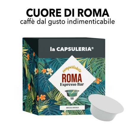 Capsule Compostabili compatibili Lavazza A Modo Mio - Caffè Cuore di Roma Mio
