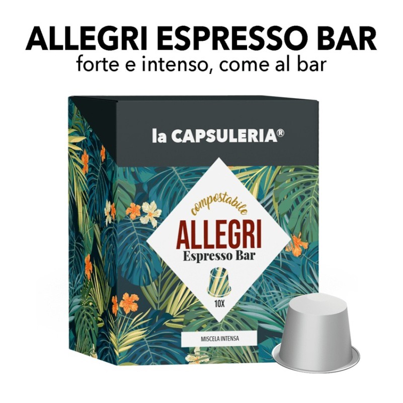 Cápsulas compatibles con Nespresso - Café compostable Allegri Bar