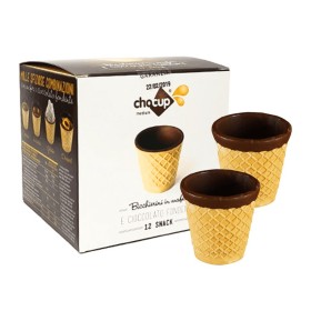Medium pack of 12 Chocolate cups for coffee
