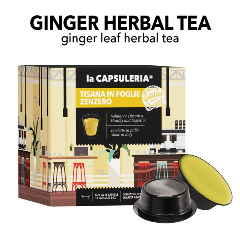 Lavazza A Modo Mio Compatible Capsules - Ginger Herbal Tea