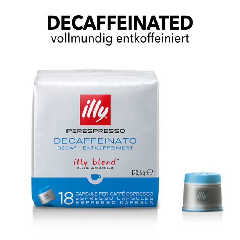 Decaffeinated Coffee 18 Original Illy Iperspresso Capsules