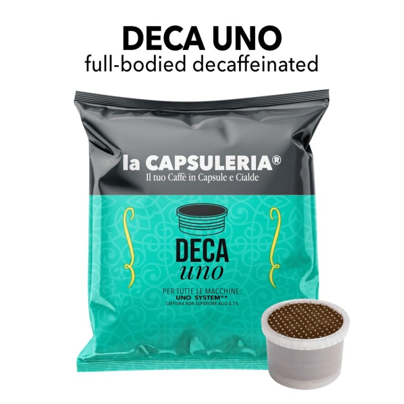 Uno System Compatible Capsules - Decaffeinated Intenso Coffee