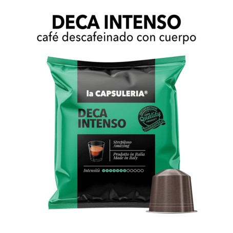 Cápsulas compatibles con Nespresso - Café Decaffeinato Intenso