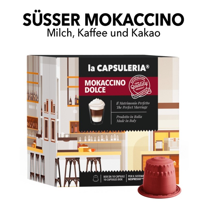 Nespresso kompatible Kapseln - Mokaccino Dolce