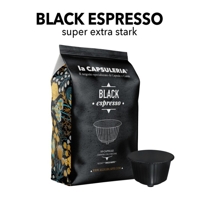 Nescafe Dolce Gusto kompatible Kapseln - Schwarz Espresso Kaffee