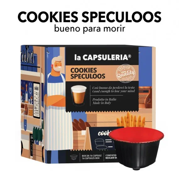 Cápsulas Cookies Speculoos (Galleta Belga) compatibles con máquinas Nescafè Dolce Gusto