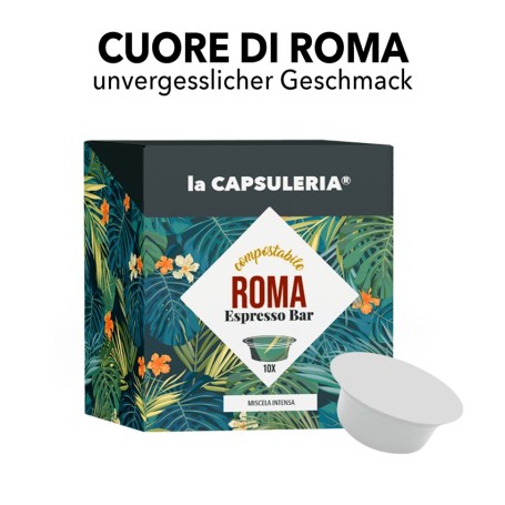 Kompostierbare Lavazza A Modo Mio kompatible Kapseln - Caffè Cuore di Roma Mio