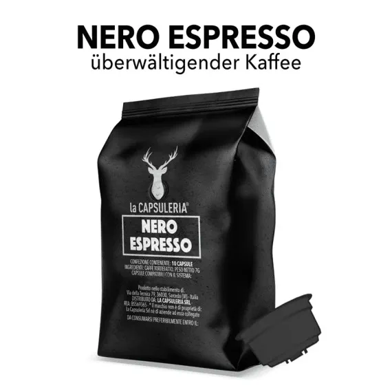 Nero Espresso Kaffee kompatible Kapseln Caffitaly