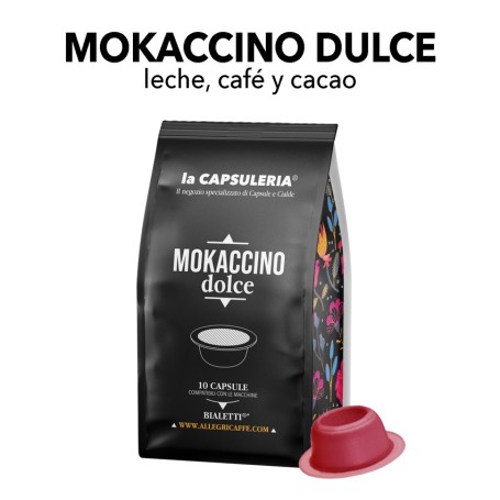 Cápsulas compatibles Bialetti - Mokaccino Dolce