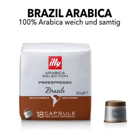 Kaffee Brasilien 100% Arabica 18 Original Illy Iperspresso Kapseln