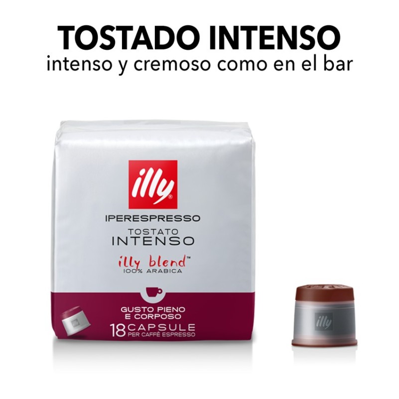 Café Tostado Intenso 18 Cápsulas de Iperspresso Illy Original