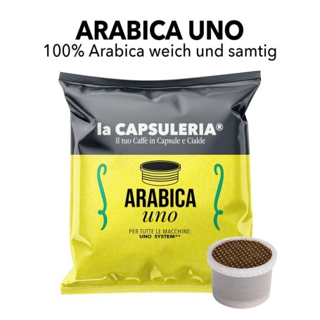 Uno System kompatible Kapseln - Kaffee 100% Arabica
