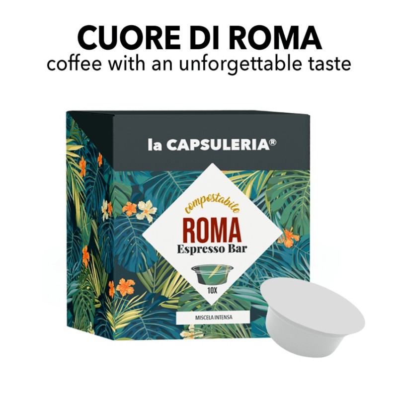 Compostable capsules compatible Lavazza A Modo Mio - Caffè Cuore di Roma Mio